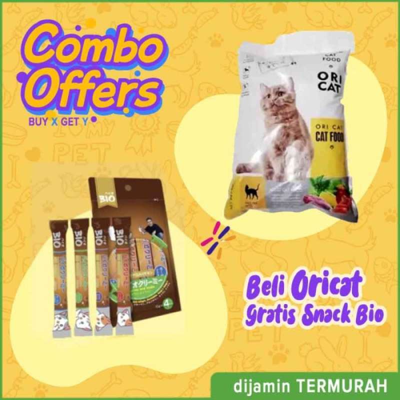 Jual Makanan Kucing Ori Cat Repack 1kg Cat Food 1 Kg Free Snack Bio Creamy Online Desember 2020 Blibli