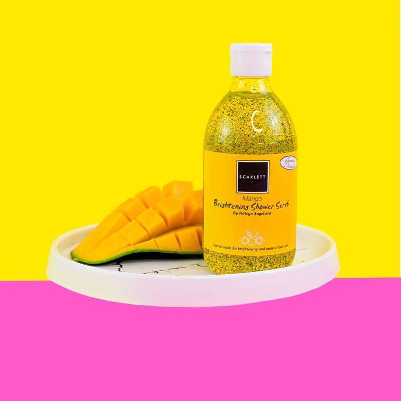 Scarlet Shower Scrub Mango Scarlett Whitening Shower Scrub Mango 350 Ml Agen Nasa Shopee Indonesia