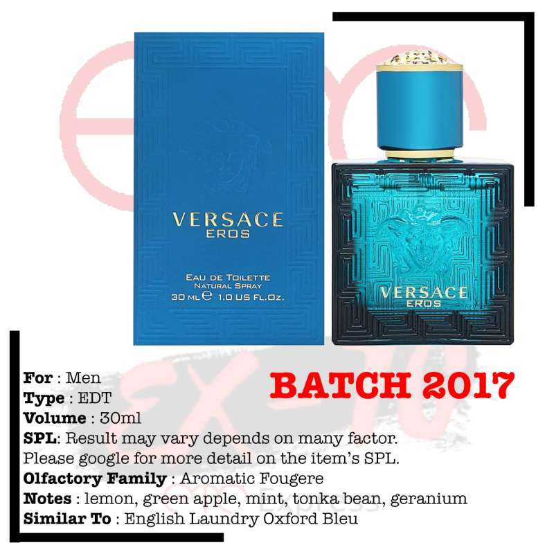 Jual Batch 2017 Eros Versace Edt Men 30ml Online April 2021 Blibli