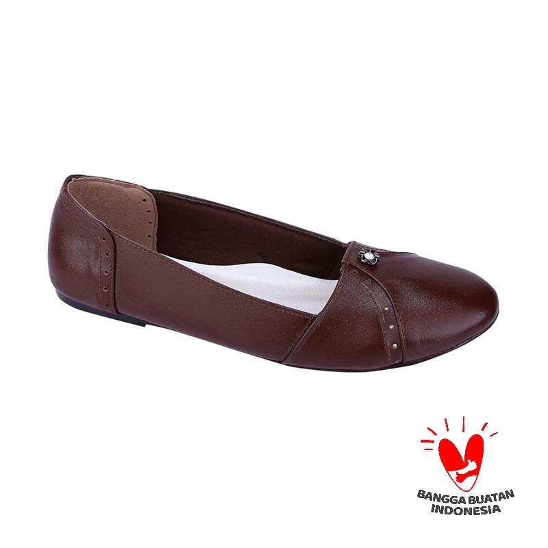 Catenzo HA 061 Sepatu Slip On Wanita - Brown