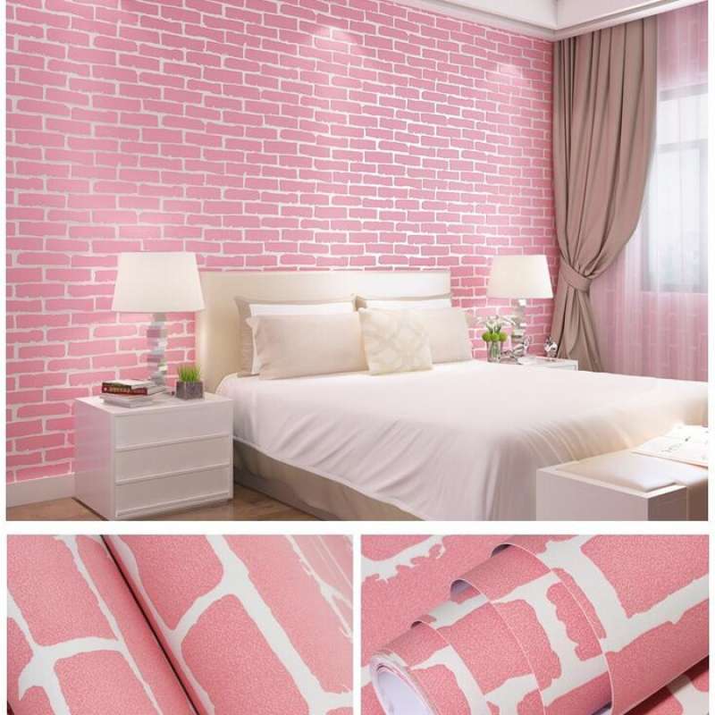 Jual Wallpaper Dinding Kamar Motif Bata Pink Minimalis Online Februari 2021 Blibli Hiasan dinding kamar tidur anak dengan sticker dinding terbaru. wallpaper dinding kamar motif bata pink minimalis