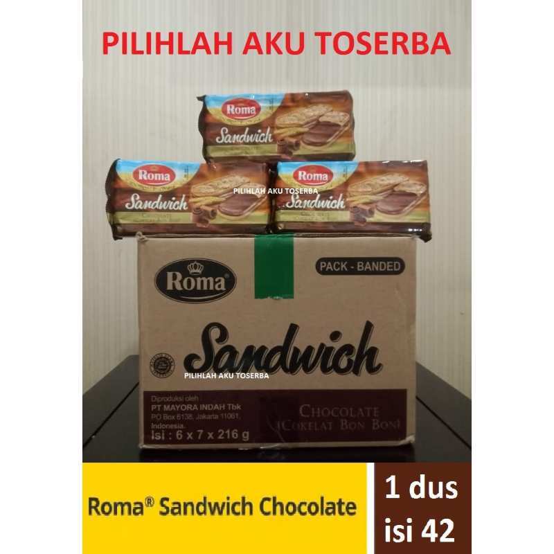 Harga roma sandwich coklat 1 dus
