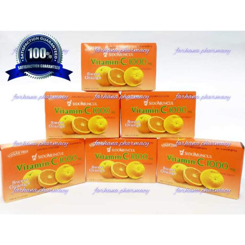 Jual Jual Promo Vitamin C 1000 Mg Sidomuncul Ekstrak Sweet Orange Sachet 4 Gr Sugar Free Murah Mei 21 Blibli