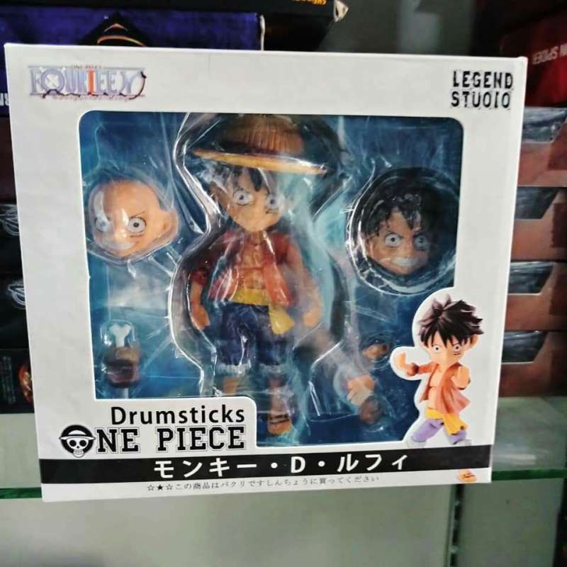 Jual mainan figure drumsticks monkey d luffy one piece chibi Mirip