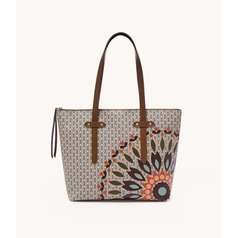 Fossil floral tote clearance