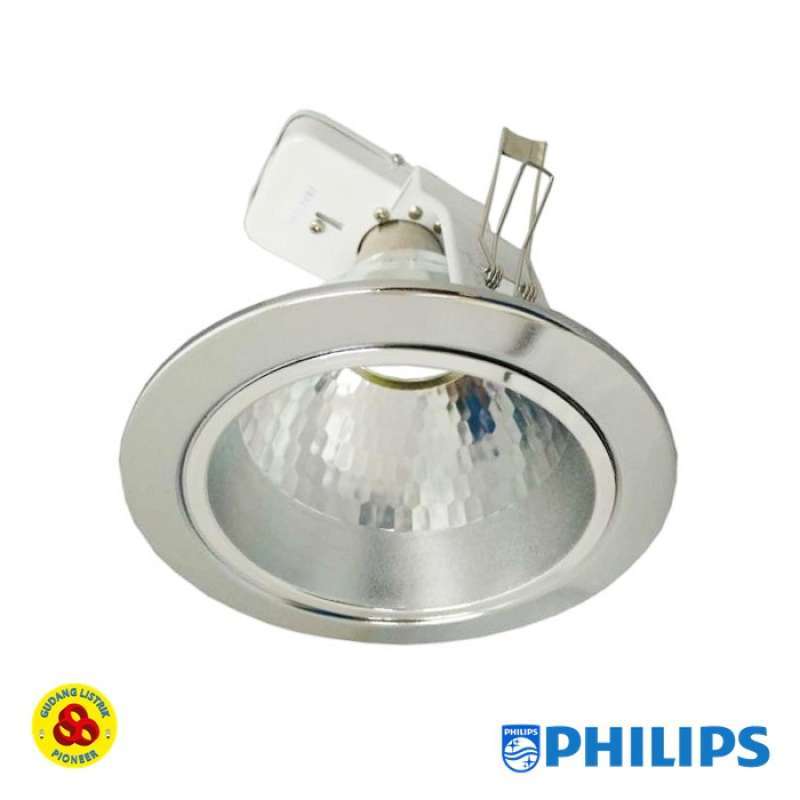 Jual Downlight Fitting E27 4 inch Philips 4 FBS111 Silver di