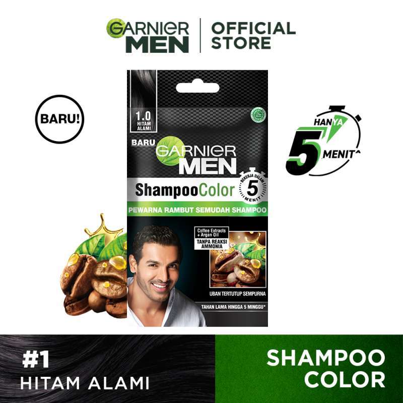 garnier men shampoo color pewarna rambut 10ml 10ml