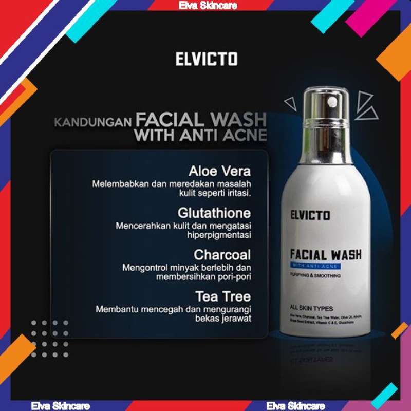 L13 Sabun Pembersih Wajah Pria Elvicto Facial Wash Pencuci Muka Jerawat Semua Jenis Kulit Skincare Terbaru Juli 2021 Harga Murah Kualitas Terjamin Blibli