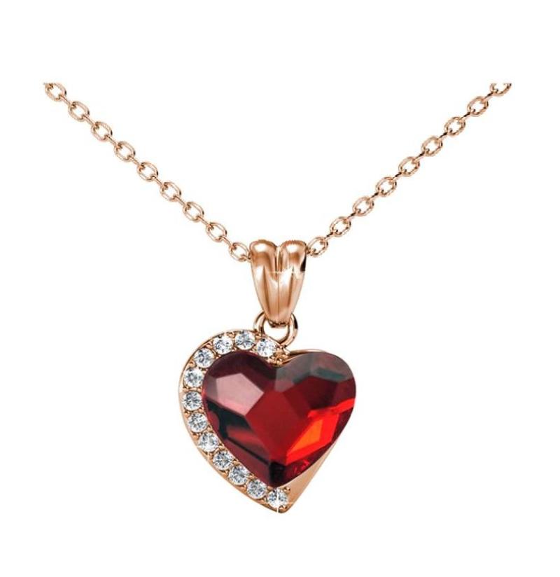 Promo Fond Love Pendant Red Ruby Rose 