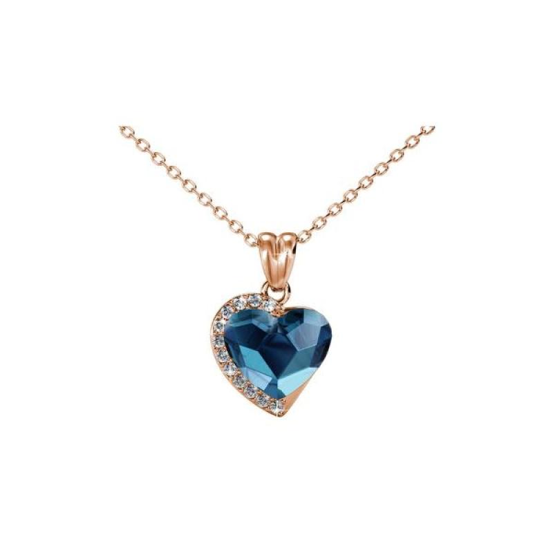 Promo Fond Love Pendant Blue Rose Gold 