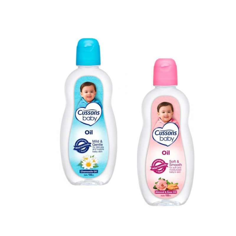 Jual Cussons Baby Oil 100 100ml Varian Mild Gentle Biru di