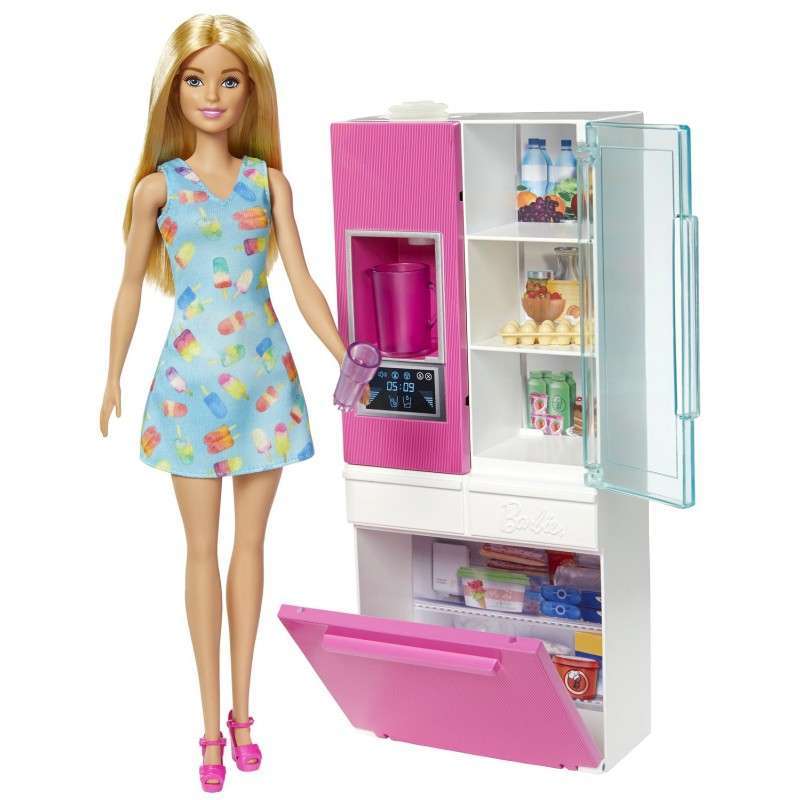 Jual Mattel Barbie Kitchen Boneka With Blonde Doll DVX51 di Seller