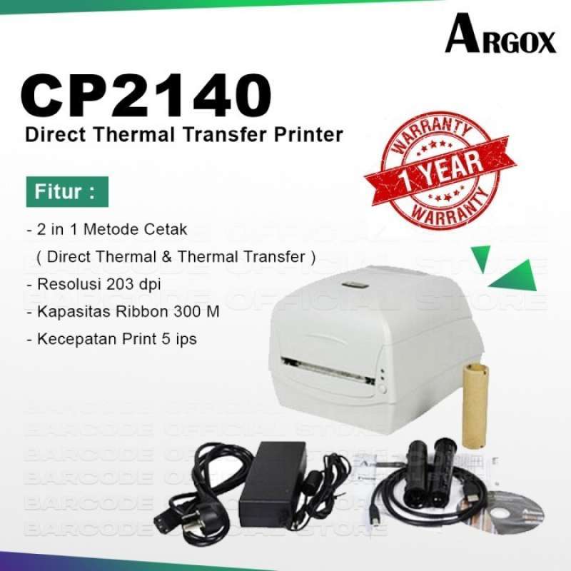 Printer Barcode Argox CP-2140 / CP2140 - Cetak Label CP 2140 TERMURAH