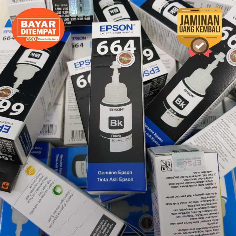 Jual Tinta Epson 664 PREMIUM series L100/L110/L120/L200/L210/L220/L300/L31  - Black di Seller distributor tinta toner - Indonesia | Blibli