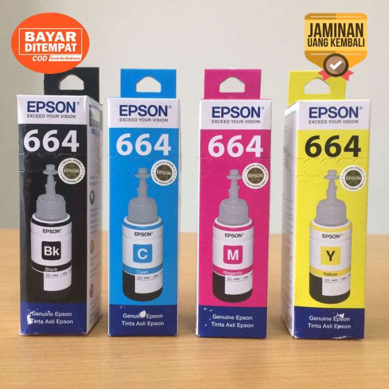 Jual Tinta Epson 664 PREMIUM series L100/L110/L120/L200/L210/L220/L300/L31  - Set di Seller distributor tinta toner - Indonesia | Blibli