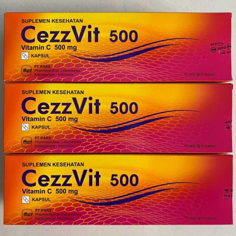 cezzvit 500 kapsul ifars isi 100 tablet vitamin c 500mg daya tahan tubuh antioksidan
