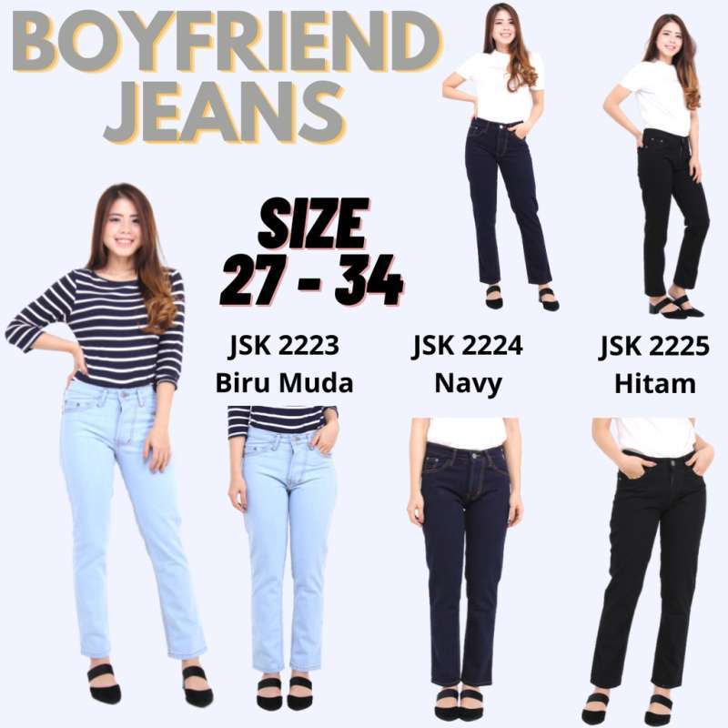Celana Boyfriend Wanita Celana Jeans 