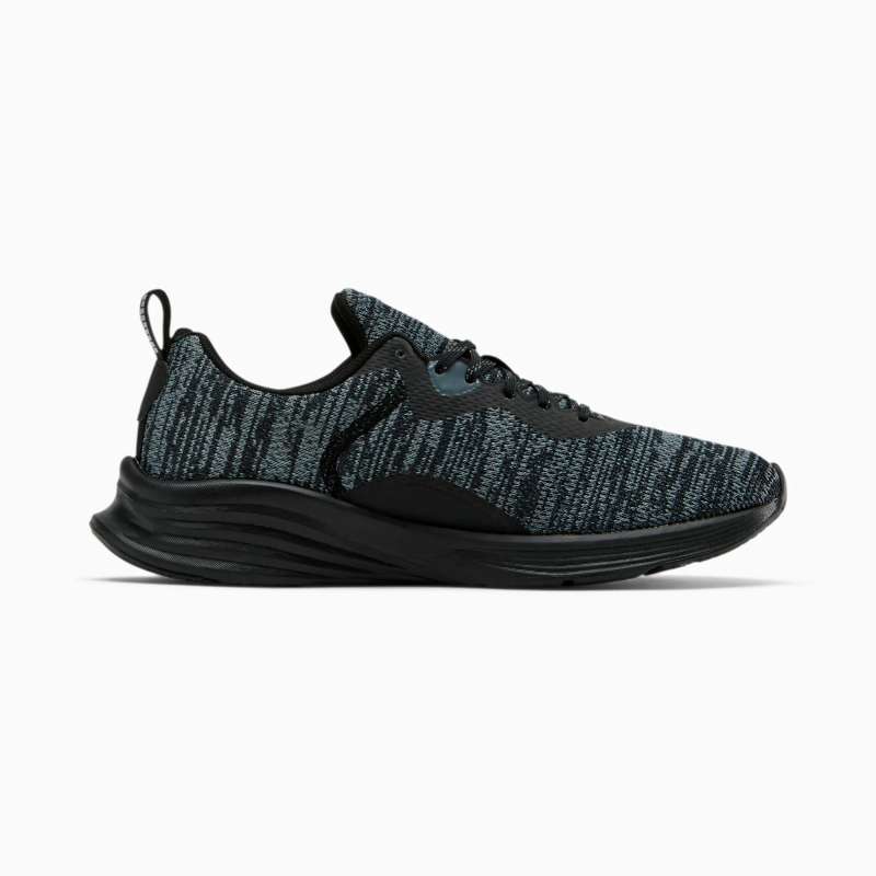 puma textured low top lace up running shoes