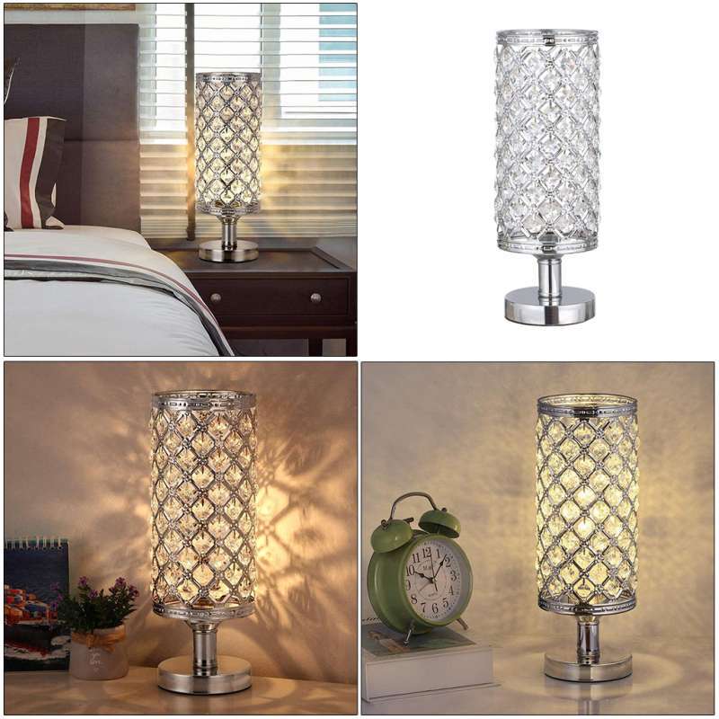 Jual Crystal Table Lamp Bedside Desk Lights Bedroom Living Room Decor Online Mei 2021 Blibli