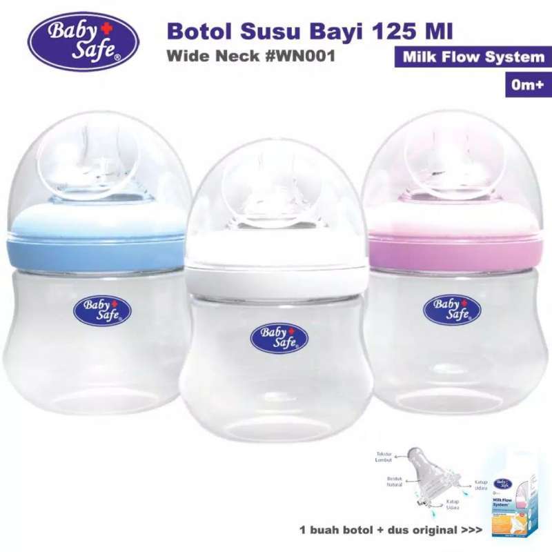 Jual Baby Safe Bottle Wide Neck 125ml Wn001 Botol Susu Bayi Di