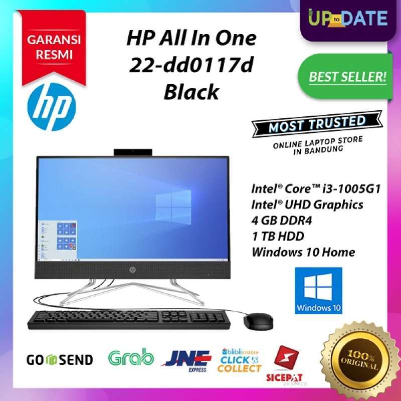 Jual Hp All In One 22 Dd0117d Pc Desktop Intel Core I3 1005g1 4gb Ddr4 1tb Hdd 21 5 Inch Fhd Win 10 Online Maret 21 Blibli