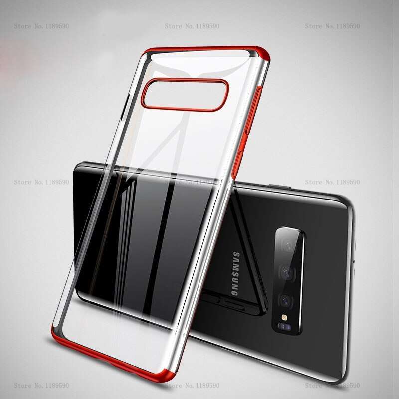 TRIPLEDI Casing Samsung Galaxy S10 S10 Lite Case Plating Silikon  Transparan Soft Cover