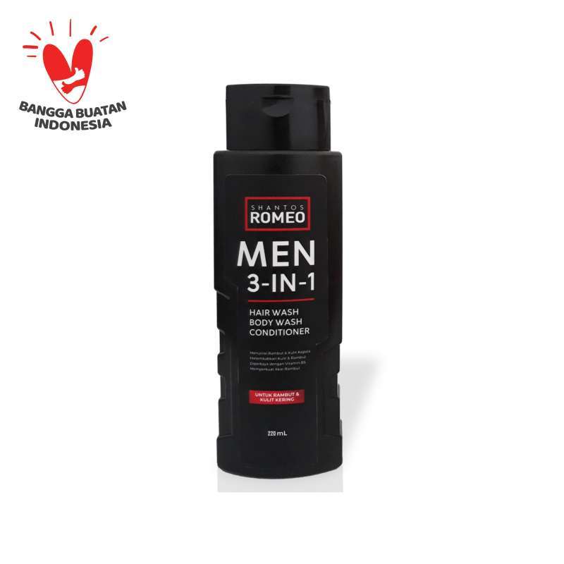 Shantos Romeo Men Shampoo 3in1 220 Ml Sabun Mandi Cair Shampo Kondisioner Shower Gel Perawatan Rambut Pria Hair Wash Body Wash Conditioner Sampo Terbaru Juli 2021 Harga Murah Kualitas Terjamin Blibli