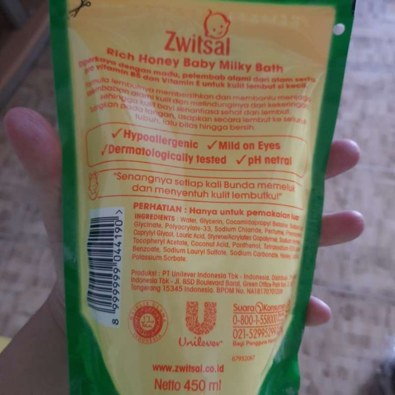 Jual zwitsal baby milky bath honey 450ml / sabun bayi / sabun ...