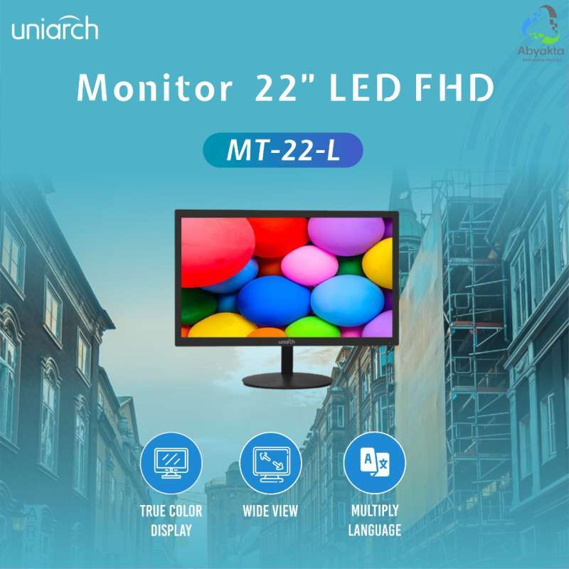 mt 22 l monitor led 22 inch uniarch hdmi full hd stand bracket