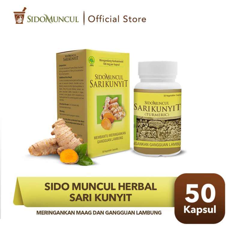 Jual Sidomuncul Jamu Herbal Kapsul Sari Kunyit Kuning 50 Kpsl Untuk Lambung Murah Mei 2021 Blibli