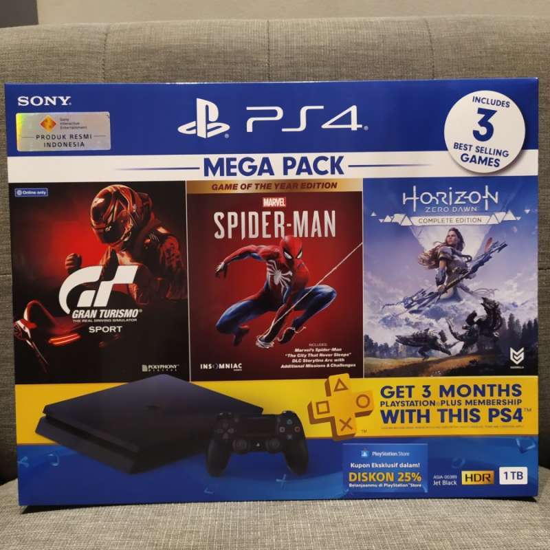 Jual Playstation 4 Slim Mega Pack 3 Bundle 1tb Terbaru Juli 21 Blibli