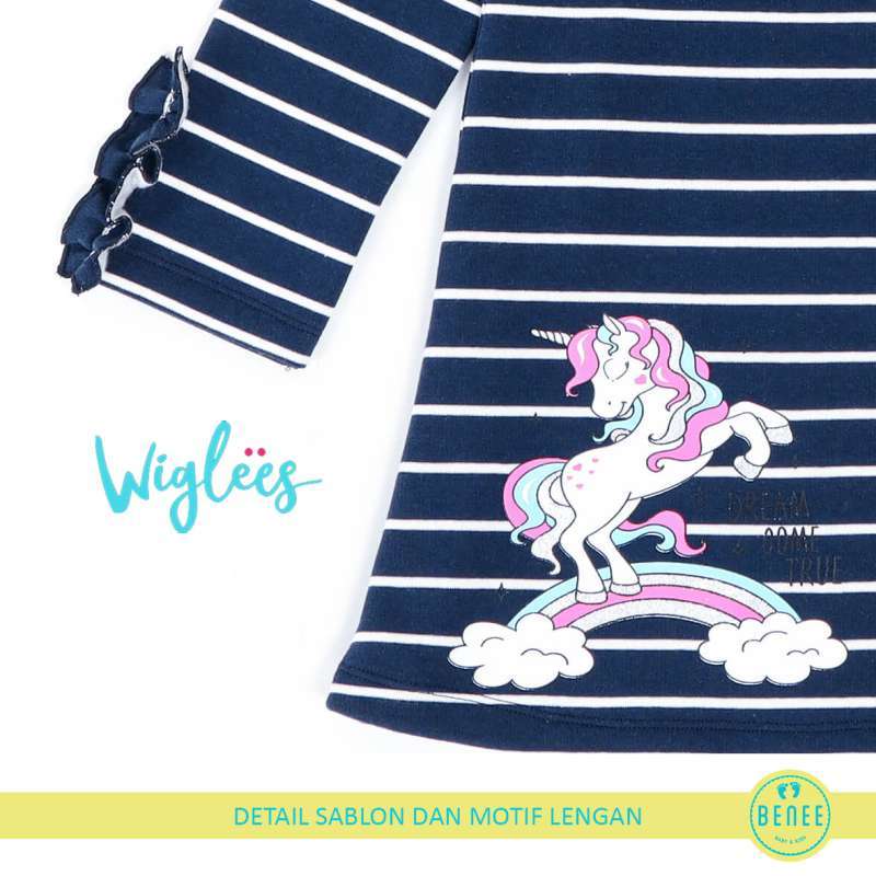 Jual Wiglees dress anak lengan panjang 