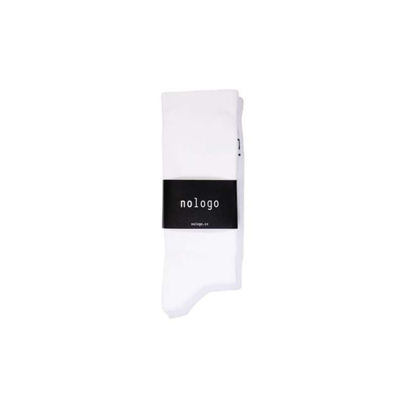 Nologo White Cycling Socks