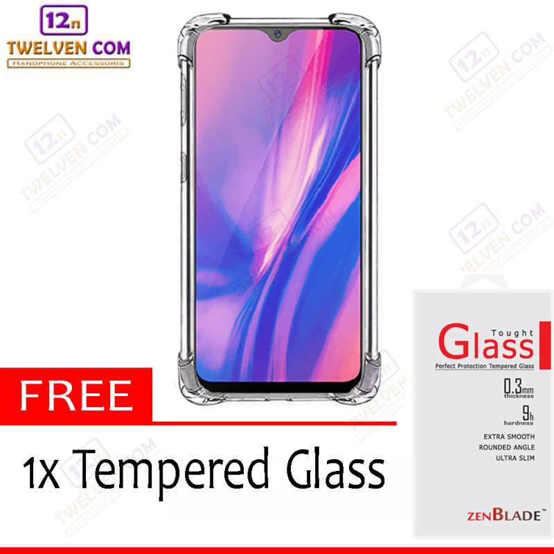 Case Anti Shock Anti Crack Softcase Vivo Y11 Vivo Y12 Vivo Y15 Vivo  Y17 Free Tempered Glass
