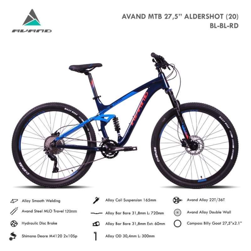 Jual SEPEDA GUNUNG MTB 27,5 27.5 AVAND ALDERSHOT BY UNITED FULLSUS FULL SUS  di Seller Distributorsepeda - Kab. Tangerang, Banten | Blibli