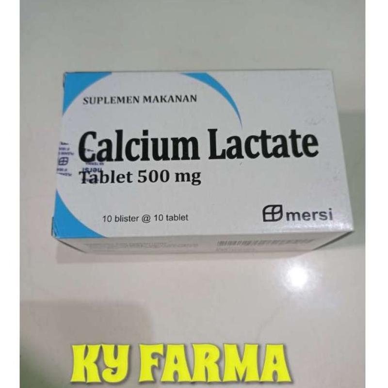 calcium lactate 500mg perbox isi 100 tablet