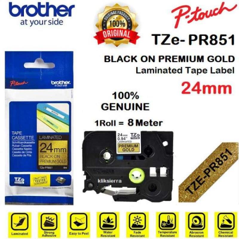 BROTHER TZe-PR851 CUBE Label 24mm Black on Premium Gold P300BT P710BT