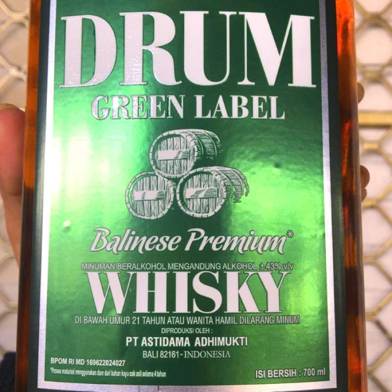 Jual Drum Whisky Green Label Balinese Premium Whiskey 700 ml ...