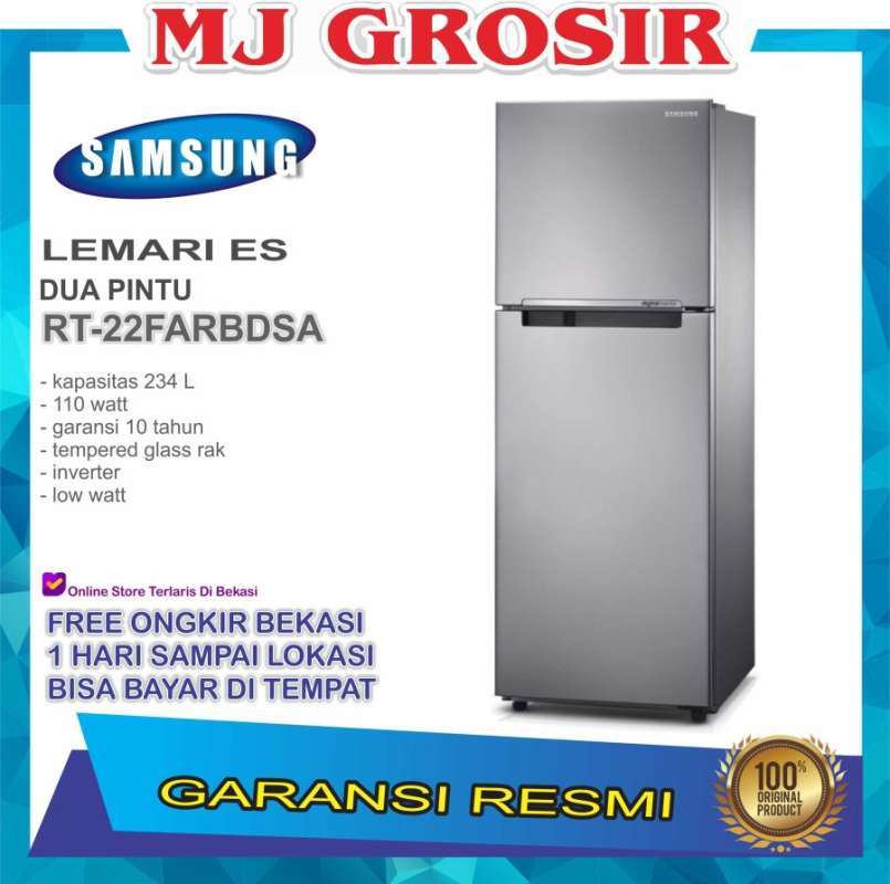 kulkas samsung rt 22farbdsa 22 far lemari es 2 pintu rt 22 rafbdsa digital inverter