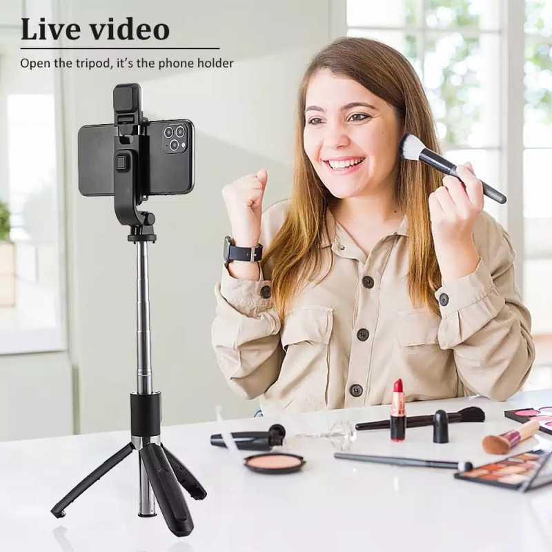 Jual Tripod L02s Tongsis Bluetooth With Remot Mini Fill Light Selfie Stick Murah Mei 2021 Blibli