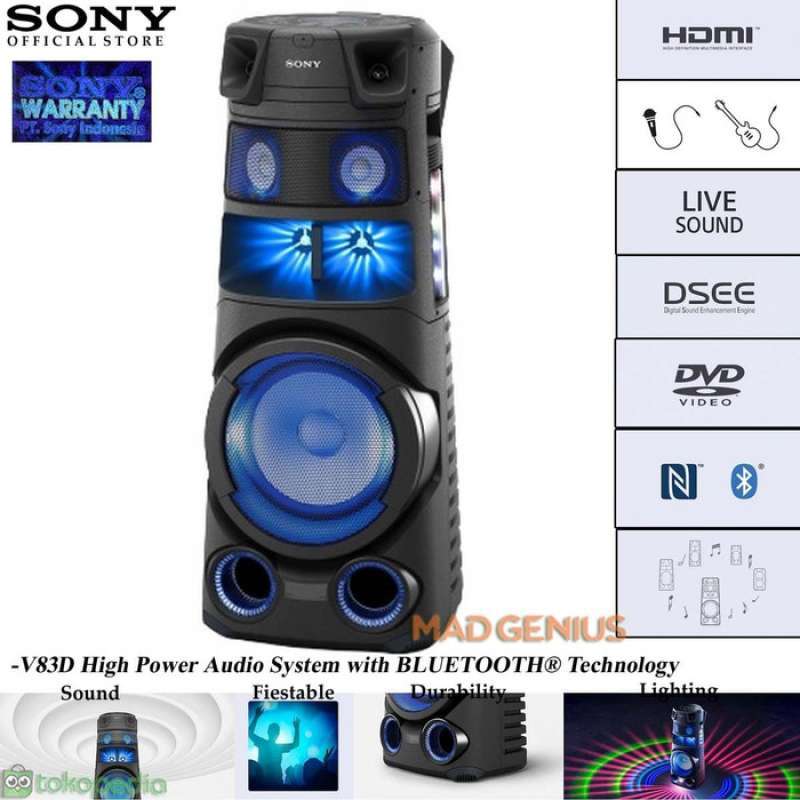 Jual Sony Mhc V83d Mhc V83d High Power Audio System Bluetooth Jakarta Terbaru Juli 2021 Blibli
