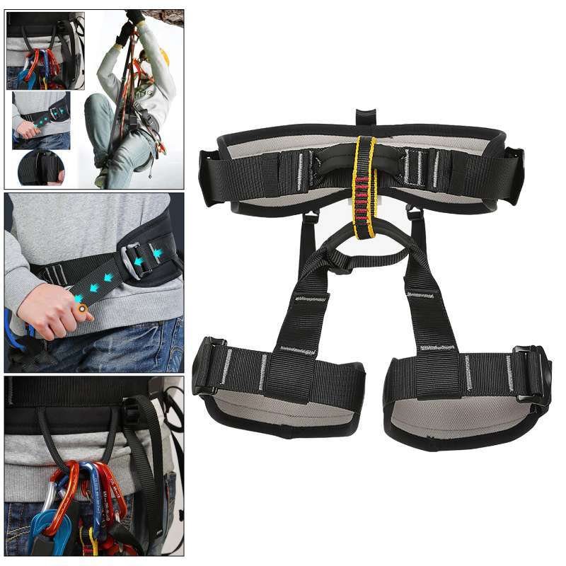 Outdoor Half Body Safety Rock Climbing Tree Rappelling Harness Seat Belt 