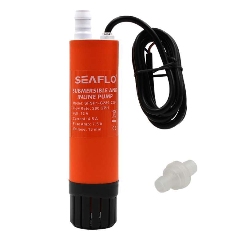 SEAFLO 12V 280GPH Submersible/Inline Water/Diesel Transfer Pump for Marine/RV 