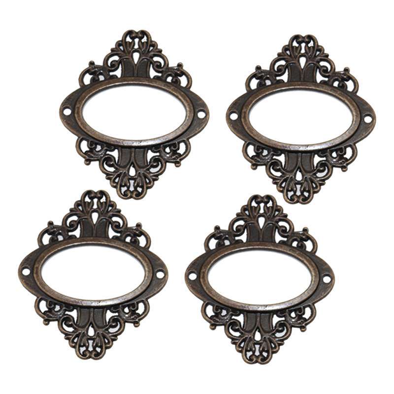 Promo 4PCS Vintage Drawer Label Tag Frame Label Holder Pull ...