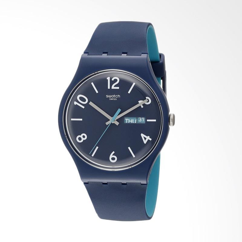 Swatch Backup Blue Jam Tangan Pria - Biru SUON705