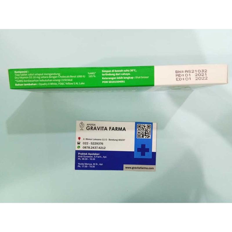 provit d3 1000 ui vitamin d3 harga untuk 1 strip isi 10 tablet