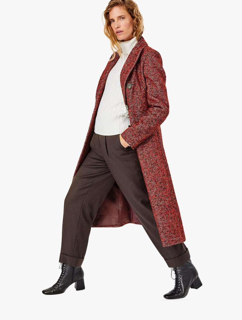 longline double breasted coat