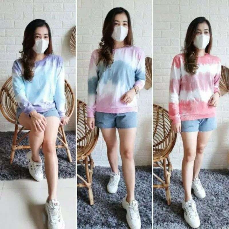 Jual Baju Tie Dye Lengan Panjang Sweater Tie Die Long Sleeve Terbaru Atasan Wanita Hijab Fashion Muslim Lengan Panjang Terbaru Juli 2021 Blibli
