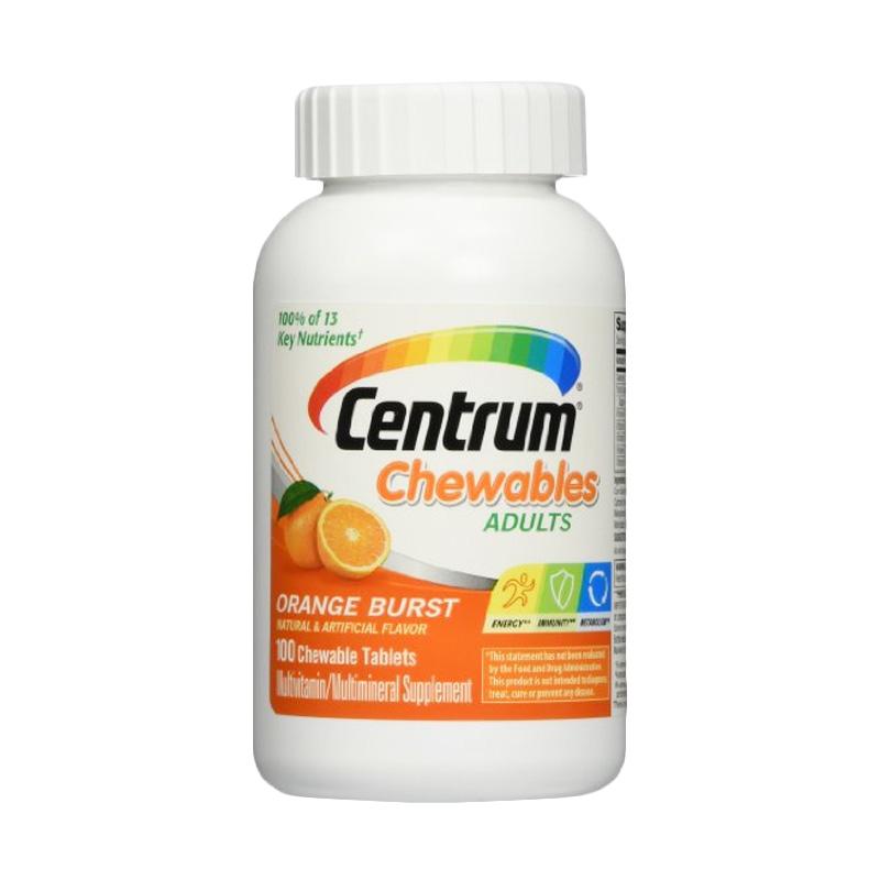 Jual Centrum Chewable Orange Flavored Multivitamin 100 Tablets Online November 2020 Blibli