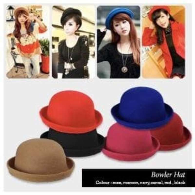 Jual Bowler Hat Topi Caplin Model Terbaru Kekinian Harga